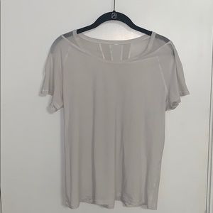 lulu white exercise top